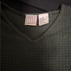 Green V-Neck Sweater